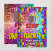 Naughty Squirrel Café Anniversaire Invitation de f (Devant / Derrière)