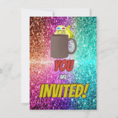 Naughty Squirrel Café Anniversaire Invitation de f (Dos)