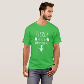Naughty St Patricks Day Tickle My Shamrocks Dirk T-shirt (Voorkant volledig)