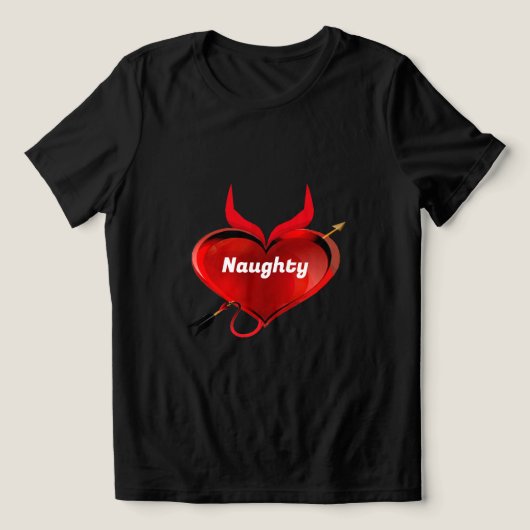 Naughty Tri-Blend Shirt (Design voorkant)