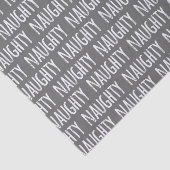 Naughty Typography Gray Tissue Paper Tissuepapier (Detail)