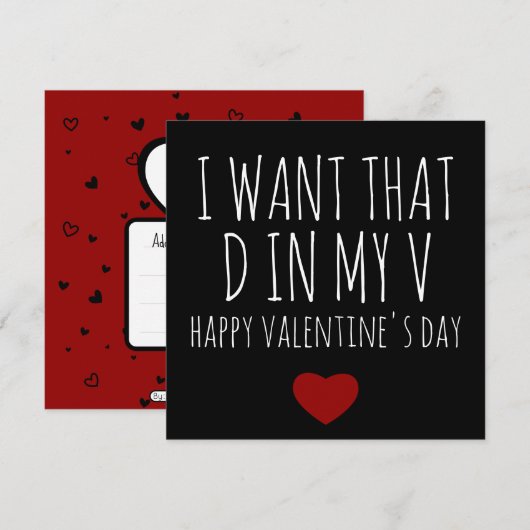 Naughty Valentijnsdag Kaart Boyvriend - Funny (Voorkant / Achterkant)