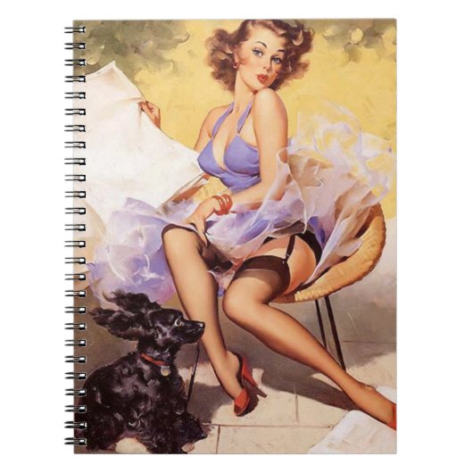 Naughty Violet Pin Up Notitieboek (Voorkant)