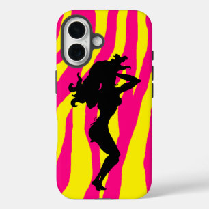 Naughty Waitress Silhouette iPhone 16 Hoesje