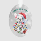 Naughty White French Bulldog dans les décorations (dos)
