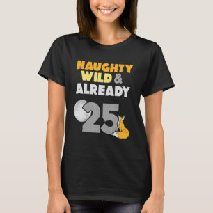 Naughty Wild & reeds 25-jarige vos T-shirt