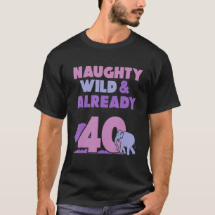 Naughty Wild & reeds 40-jarige olifant T-shirt