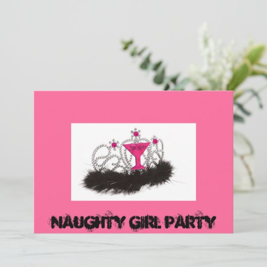 Naughy Girl Party Kaart (Staand voorkant)
