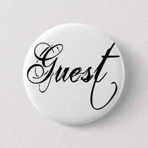 Naughy Grunge Script - Guest Black Ronde Button 5,7 Cm