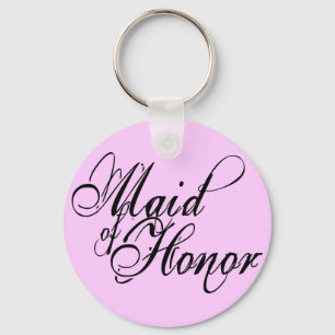 Naughy Grunge Script - Maid of Honor Black Sleutelhanger