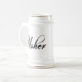 Naughy Grunge Script - Usher Black Bierpul (Voorkant links)