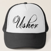 Naughy Grunge Script - Usher Black Trucker Pet (Voorkant)