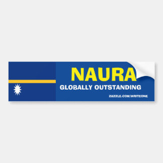 NAURA WERELDWIJD UITSTEKEND BUMPERSTICKER