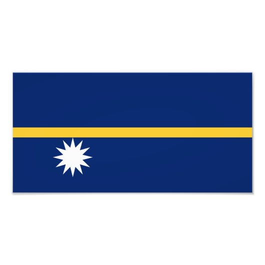 Nauru Flag Foto Afdruk (Voorkant)