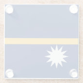 Nauru Flag Glazen Onderzetter (Achterkant)