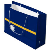 Nauru Flag Groot Cadeauzakje (Voorkant Gekanteld)