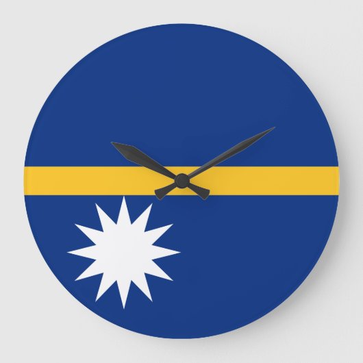 Nauru Flag Grote Klok (Voorkant)