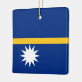 Nauru Flag Keramisch Ornament (Links)