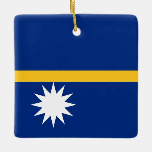 Nauru Flag Keramisch Ornament (Voorkant)