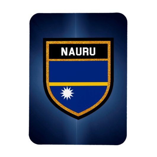 Nauru Flag Magneet (Verticaal)