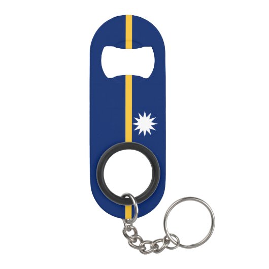 Nauru Flag Mini Flessenopener (Achterkant)