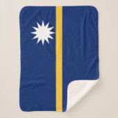 Nauru Flag Sherpa Deken (Voorkant)