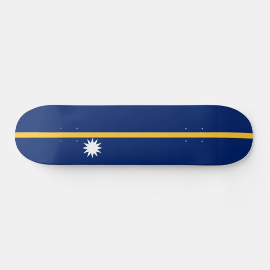 Nauru Flag Skateboard (Horizontaal)