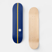 Nauru Flag Skateboard (Voorkant)