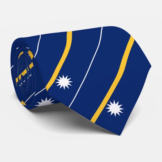 Nauru Flag Stropdas (Opgerold)