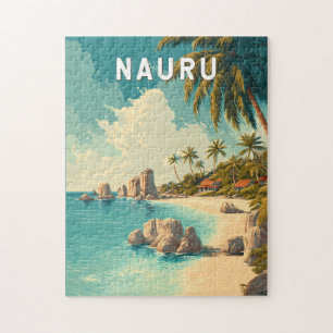 Nauru Illustratie Reis Kunst Vintage Legpuzzel