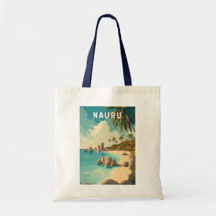 Nauru Illustratie Reis Kunst Vintage Tote Bag
