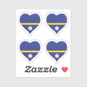 Nauru liefde vlag trots hart sticker