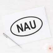 Nauru "NAU" Ovale Sticker (Envelop)