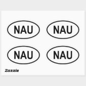 Nauru "NAU" Ovale Sticker (Vel)