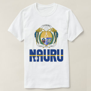 Nauru-vlag en wapenschild t-shirt