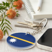 Nauru vlag sleutelhanger (Voorkant Rechts)