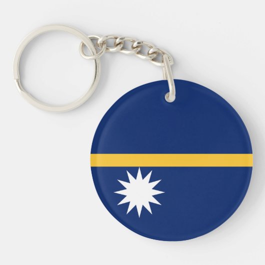 Nauru vlag sleutelhanger (Voorkant)