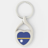 Nauru vlag sleutelhanger (Voorkant)