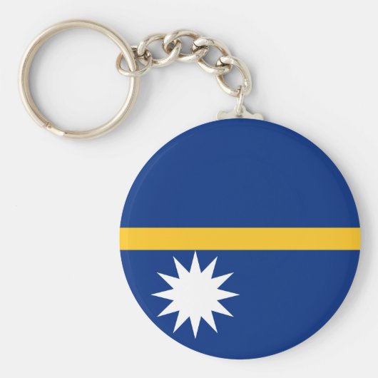 Nauru vlag sleutelhanger (Voorkant)