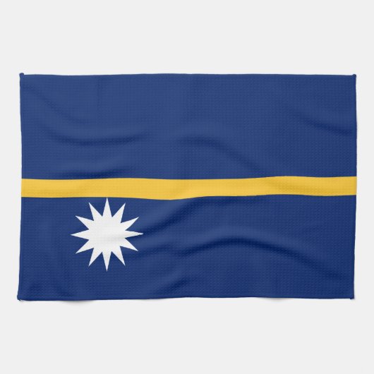 Nauru vlag theedoek (Horizontaal)
