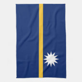 Nauru vlag theedoek (Verticaal)