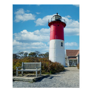 Nauset Beach vuurtoren op Cape Cod Perfect Poster