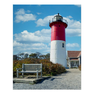Nauset Beach vuurtoren op Cape Cod Perfect Poster