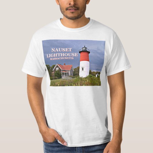 Nauset Light, Cape Cod, Massachusetts Lighthouse T-shirt (Voorkant)