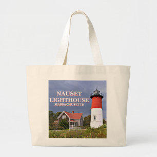 Nauset Lighthouse, Cape Cod Massachusetts Canvas t Grote Tote Bag