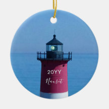 Nauset Lighthouse Dated Cape Cod Kerstmis