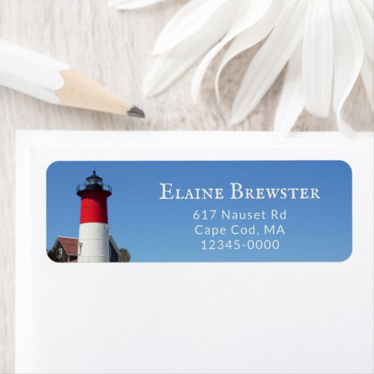 Nauset Lighthouse Return Address Label (Insitu)