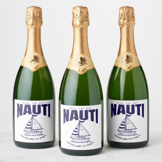 nauti bachelorette party last sail sparkling wijnetiket (Flessen)