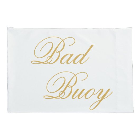 Nauti Girl Bad Buoy Zijn gouden script Kussensloop (Achterkant-Rechts)