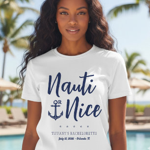 Nauti of leuk anker Nautisch vrijgezellenfeest T-shirt